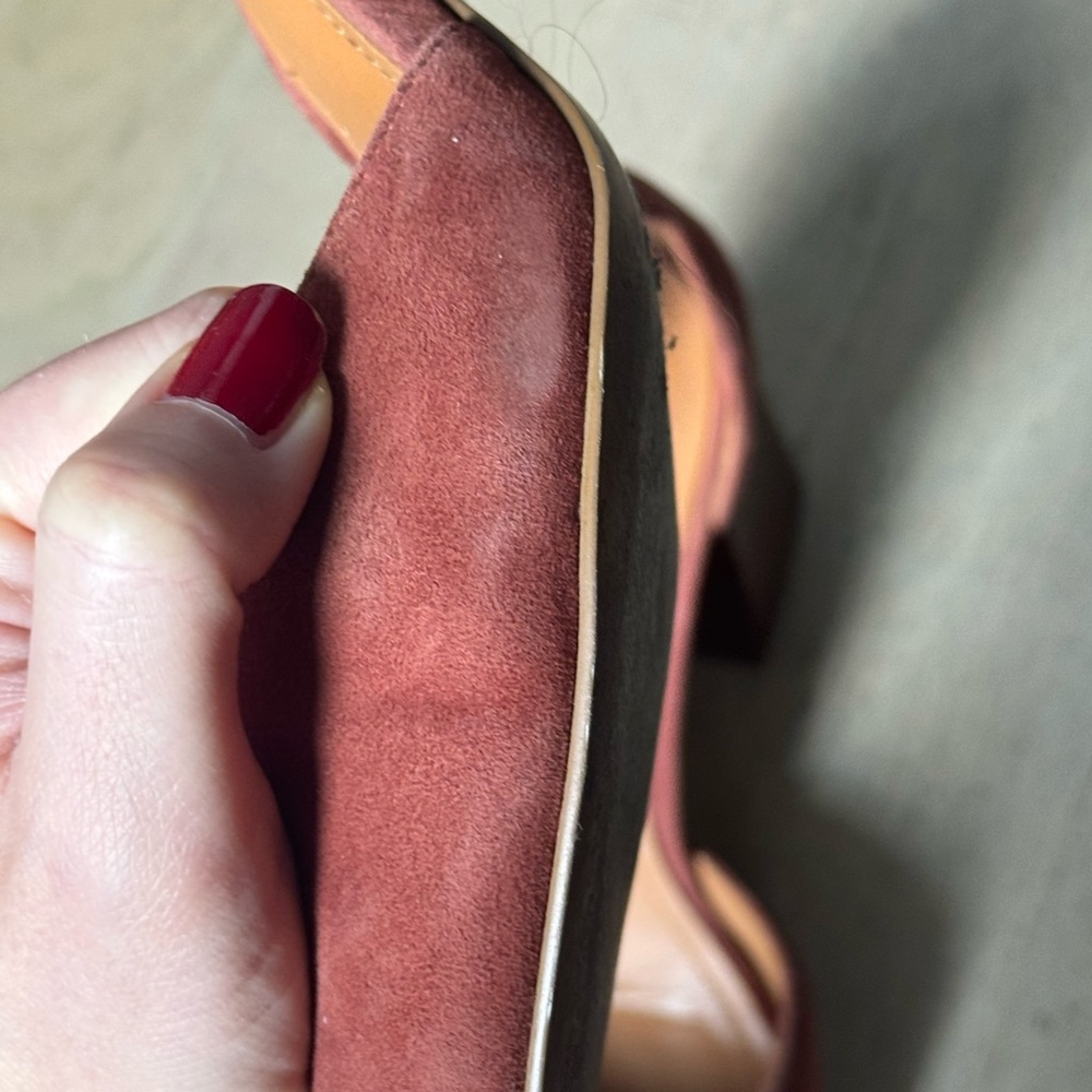 And Other Stories Suede Rust Ankle Strap Block Heel. Size 39 EU - Picture 9 of 12